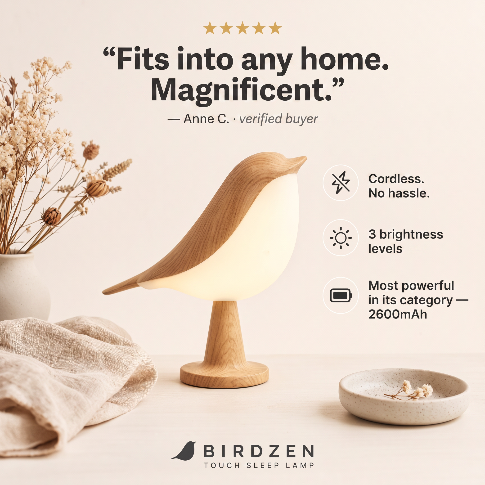 BirdZen — The light that calms you at first glance